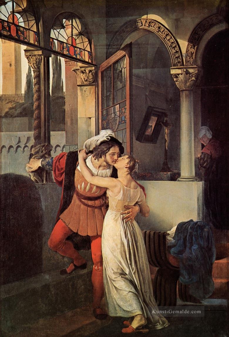 Der letzte Kuss von Romeo und Julia Romantik Francesco Hayez Ölgemälde